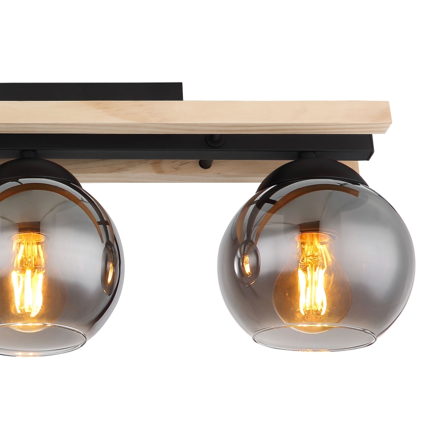 Globo - Полилей за повърхностен монтаж 3xE27/25W/230V бор