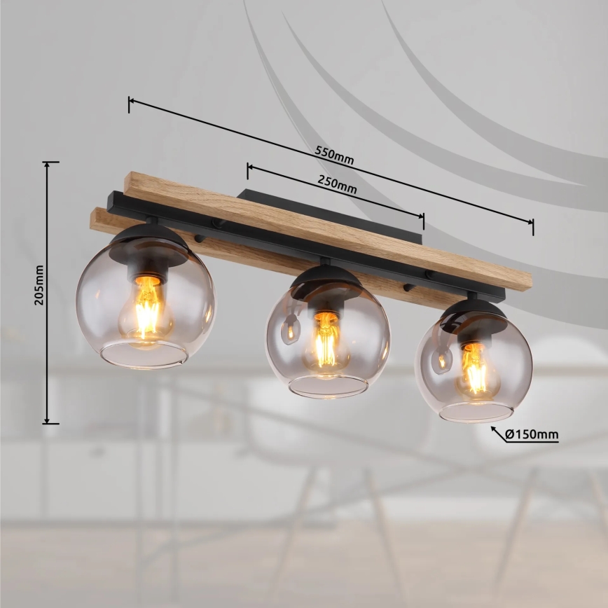Globo - Полилей за повърхностен монтаж 3xE27/25W/230V