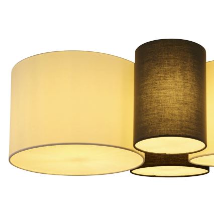 Globo 15586-4D - Потолочно осветително тяло MAKKI 4xE27/15W/230V бяло/сиво/черно