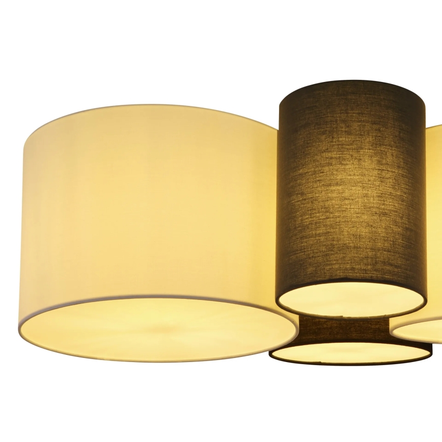 Globo 15586-4D - Потолочно осветително тяло MAKKI 4xE27/15W/230V бяло/сиво/черно