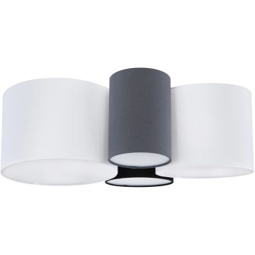 Globo 15586-4D - Потолочно осветително тяло MAKKI 4xE27/15W/230V бяло/сиво/черно