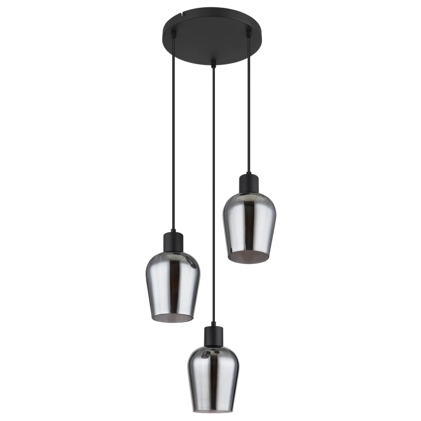Globo - Пендел 3xE27/40W/230V Ø 28,5 см черен