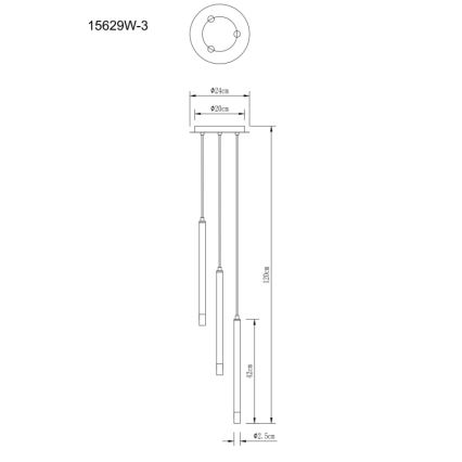 Globo - Пендел 3xG9/4W/230V Ø 24 см