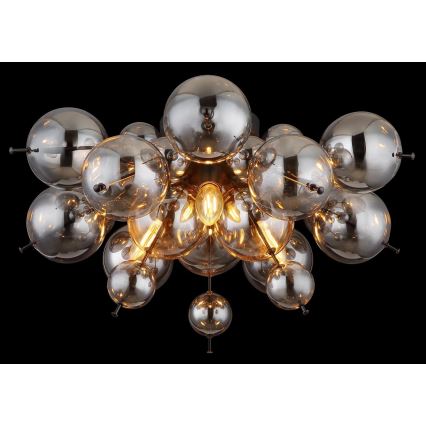 Globo - Полилей за повърхностен монтаж 3xE14/25W/230V Ø 55 см черен