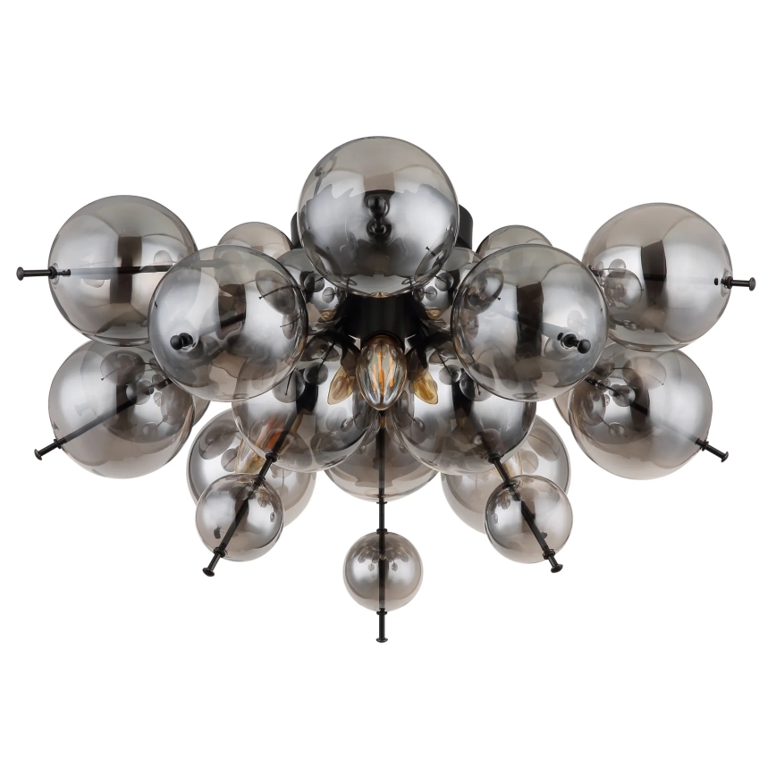 Globo - Полилей за повърхностен монтаж 3xE14/25W/230V Ø 55 см черен