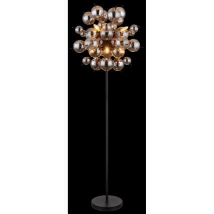 Globo - Лампион 6xE14/25W/230V черен/опушен