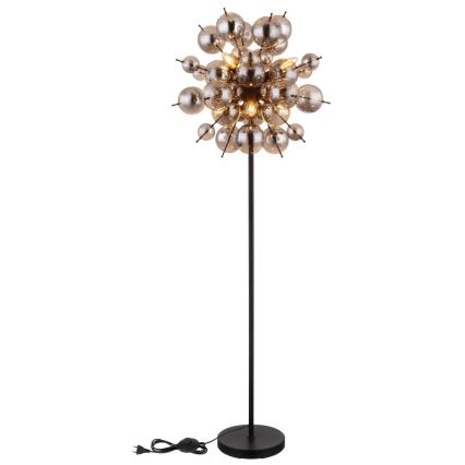 Globo - Лампион 6xE14/25W/230V черен/опушен