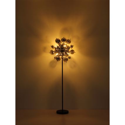 Globo - Лампион 6xE14/25W/230V черен/опушен