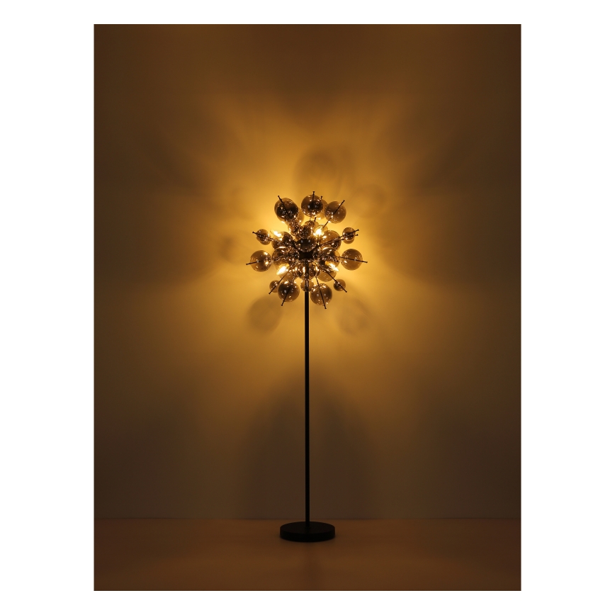 Globo - Лампион 6xE14/25W/230V черен/опушен