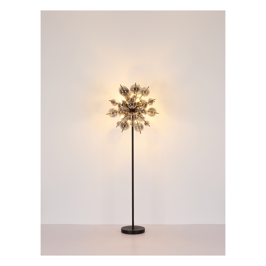 Globo - Лампион 6xE14/25W/230V черен/опушен