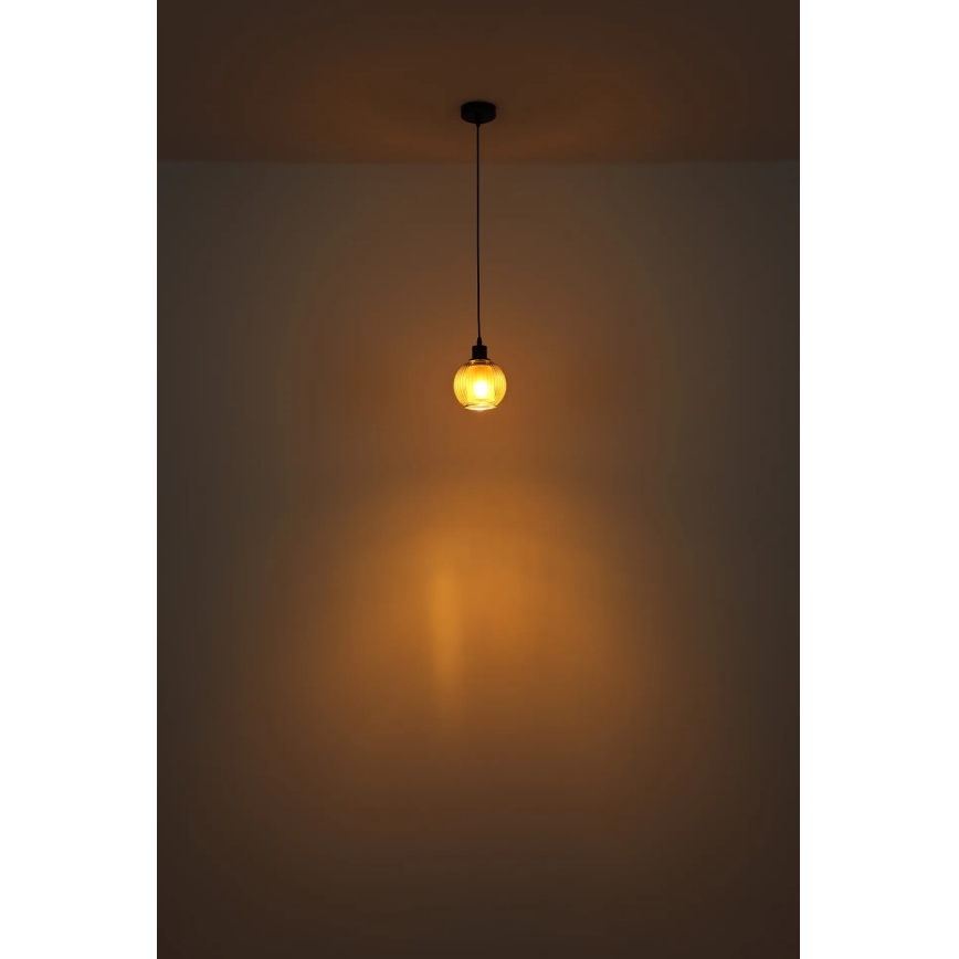 Globo - Пендел 1xE27/25W/230V Ø 15 см меден