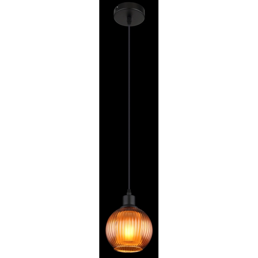 Globo - Пендел 1xE27/25W/230V Ø 15 см меден