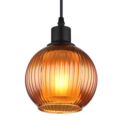 Globo - Пендел 1xE27/25W/230V Ø 15 см меден