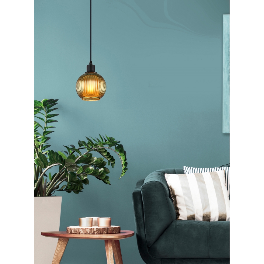 Globo - Пендел 1xE27/25W/230V Ø 15 см зелен