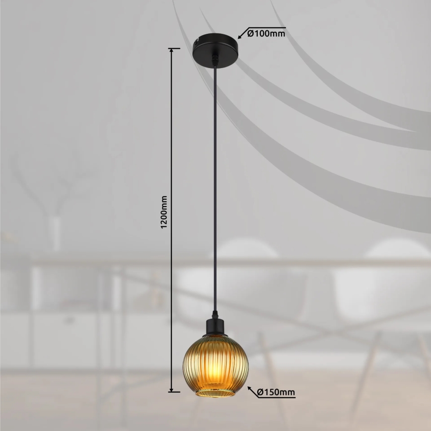 Globo - Пендел 1xE27/25W/230V Ø 15 см зелен