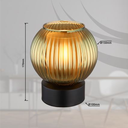 Globo - Настолна лампа 1xE27/25W/230V Ø 15 см зелен