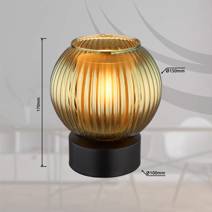 Globo - Настолна лампа 1xE27/25W/230V Ø 15 см зелен