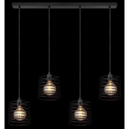 Globo 15640-4H - Полилей на кабел TILLY 4xE27/60W/230V черен