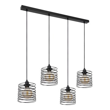 Globo 15640-4H - Полилей на кабел TILLY 4xE27/60W/230V черен