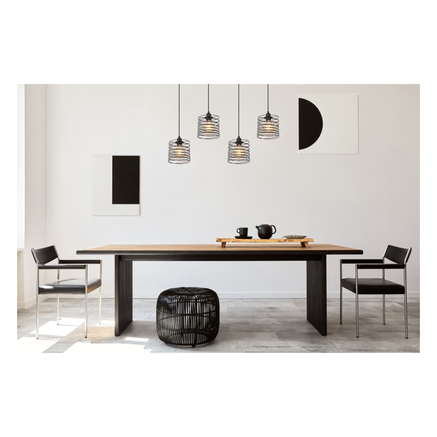 Globo 15640-4H - Полилей на кабел TILLY 4xE27/60W/230V черен