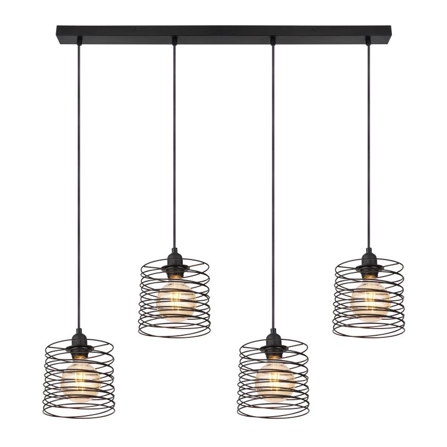 Globo 15640-4H - Полилей на кабел TILLY 4xE27/60W/230V черен