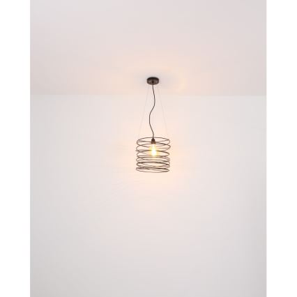Globo 15640H - Полилей на кабел TILLY 1xE27/60W/230V черен