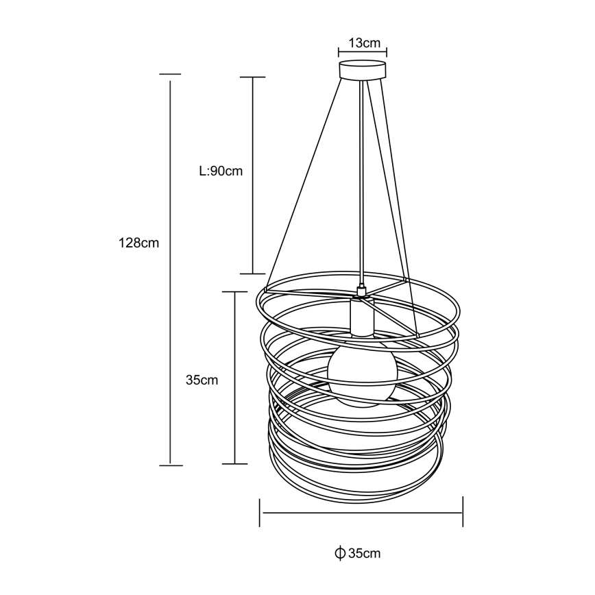 Globo 15640H - Полилей на кабел TILLY 1xE27/60W/230V черен