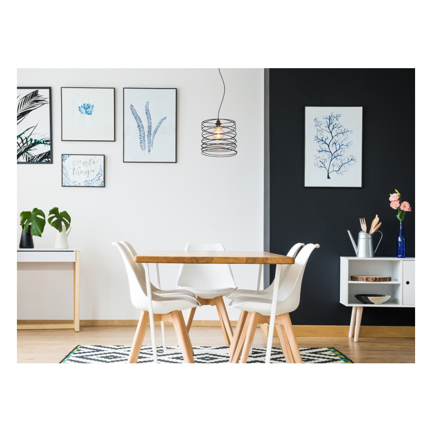 Globo 15640H - Полилей на кабел TILLY 1xE27/60W/230V черен