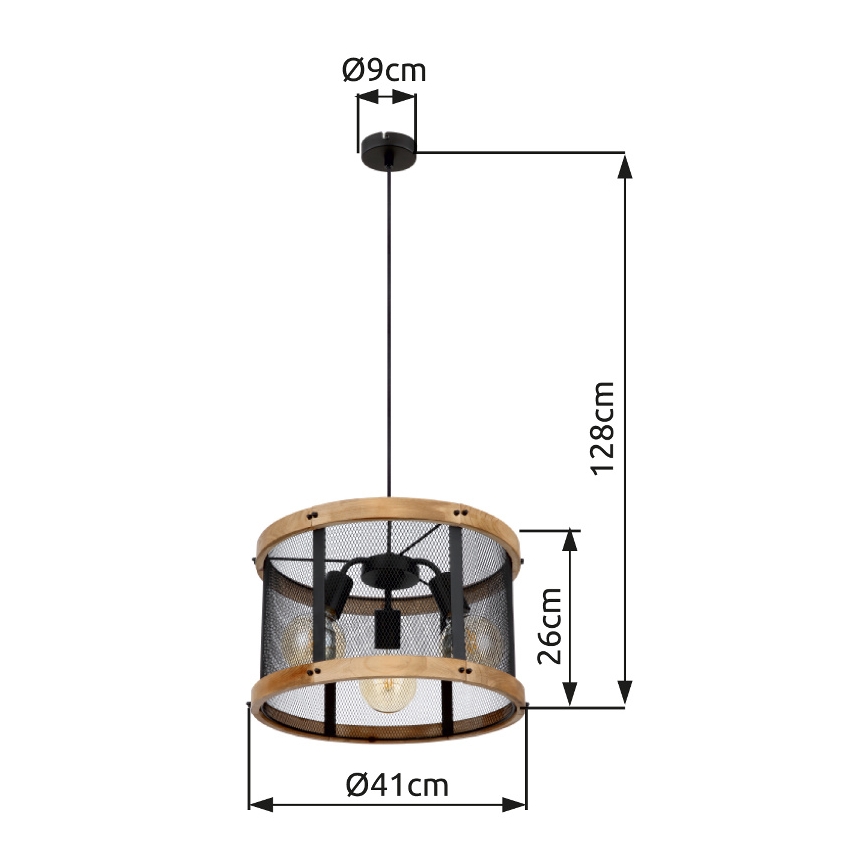Globo - Пендел 3xE27/40W/230V Ø 40 см