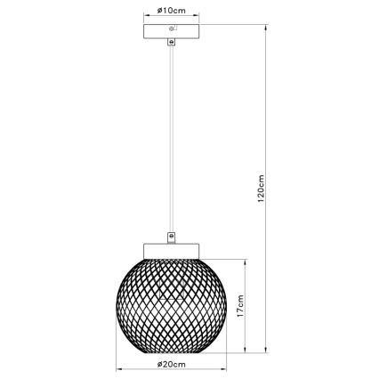 Globo - Висящ полилей 1xE27/60W/230V
