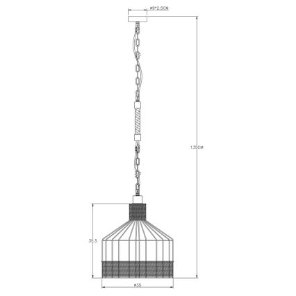 Globo - Висящ полилей 1xE27/60W/230V