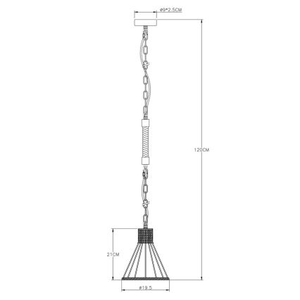 Globo - Висящ полилей 1xE27/60W/230V