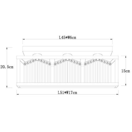 Globo - Полилей за повърхностен монтаж 3xE27/40W/230V