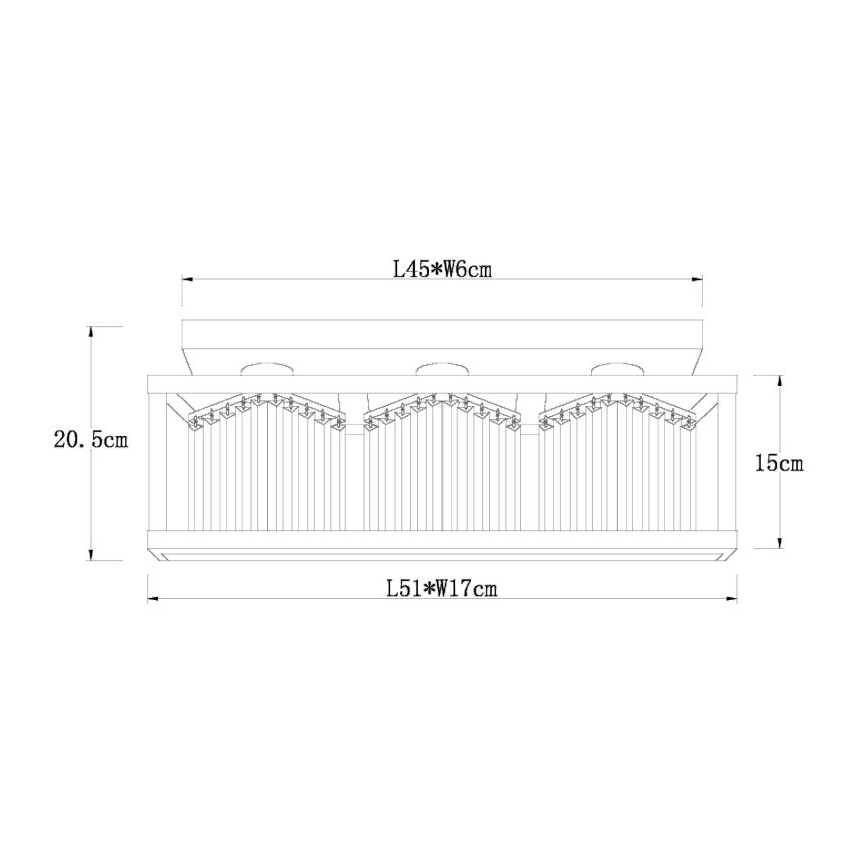 Globo - Полилей за повърхностен монтаж 3xE27/40W/230V