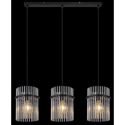 Globo - Пендел 3xE27/60W/230V черен