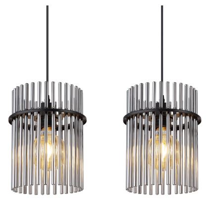 Globo - Пендел 3xE27/60W/230V черен