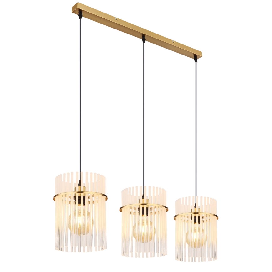 Globo - Пендел 3xE27/60W/230V златист