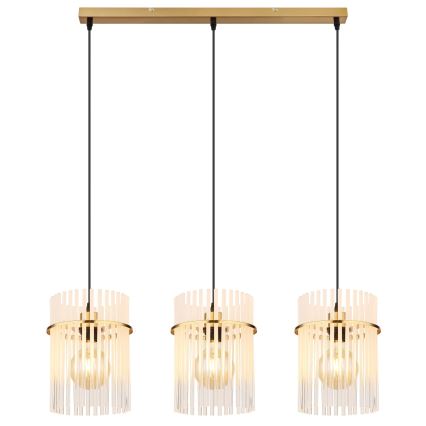 Globo - Пендел 3xE27/60W/230V златист