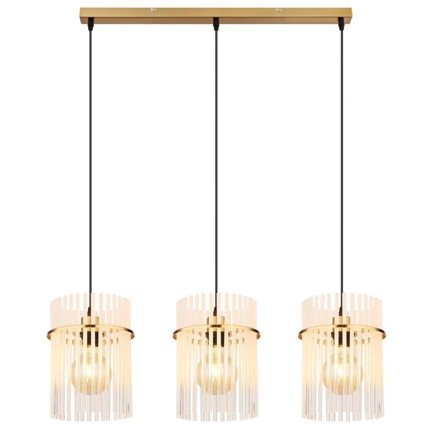 Globo - Пендел 3xE27/60W/230V златист