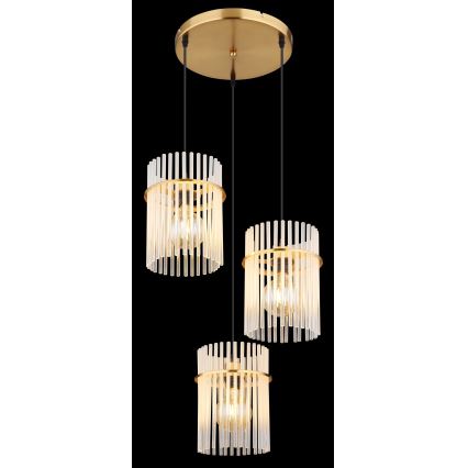 Globo - Пендел 3xE27/60W/230V Ø 47 см златист