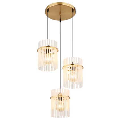 Globo - Пендел 3xE27/60W/230V Ø 47 см златист