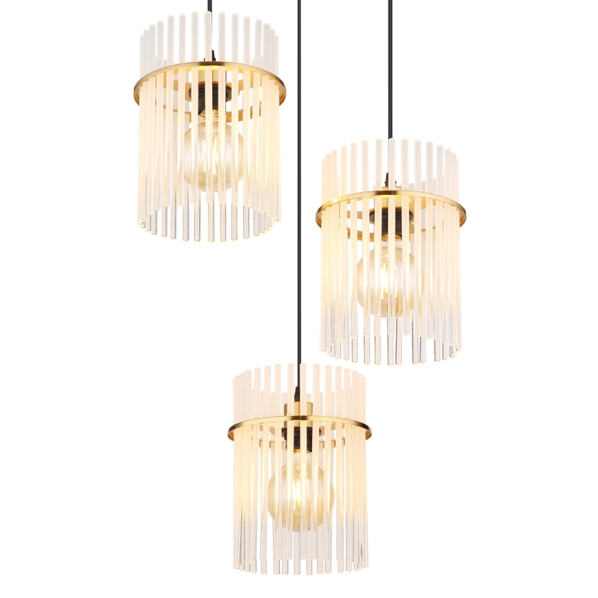 Globo - Пендел 3xE27/60W/230V Ø 47 см златист