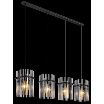 Globo - Пендел 4xE27/60W/230V черен