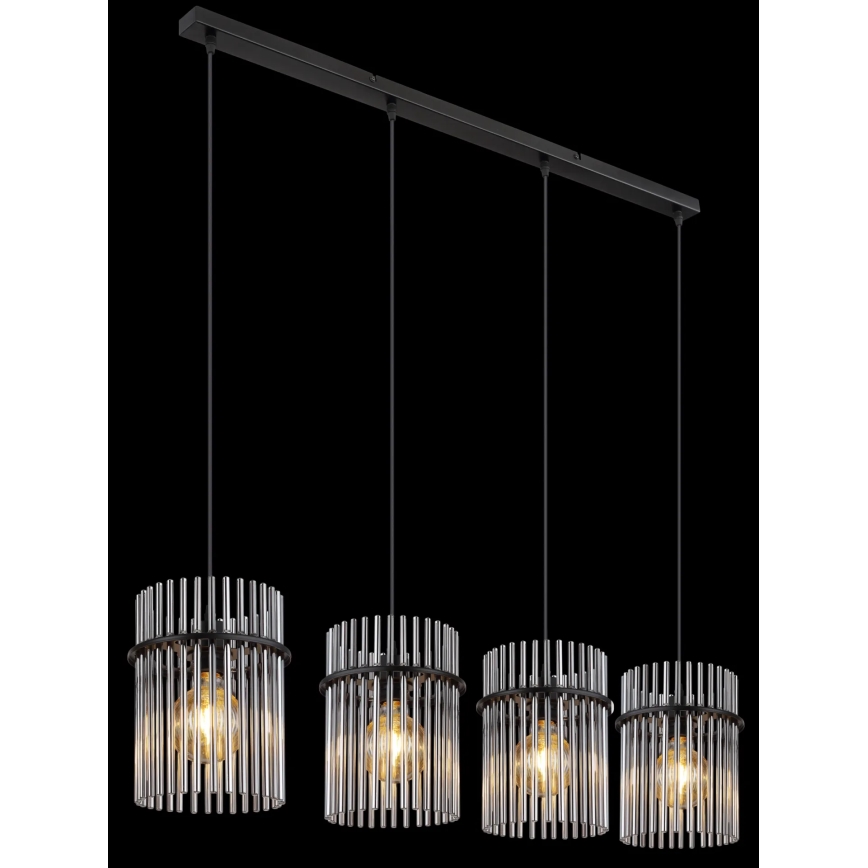Globo - Пендел 4xE27/60W/230V черен
