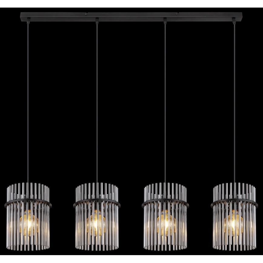 Globo - Пендел 4xE27/60W/230V черен