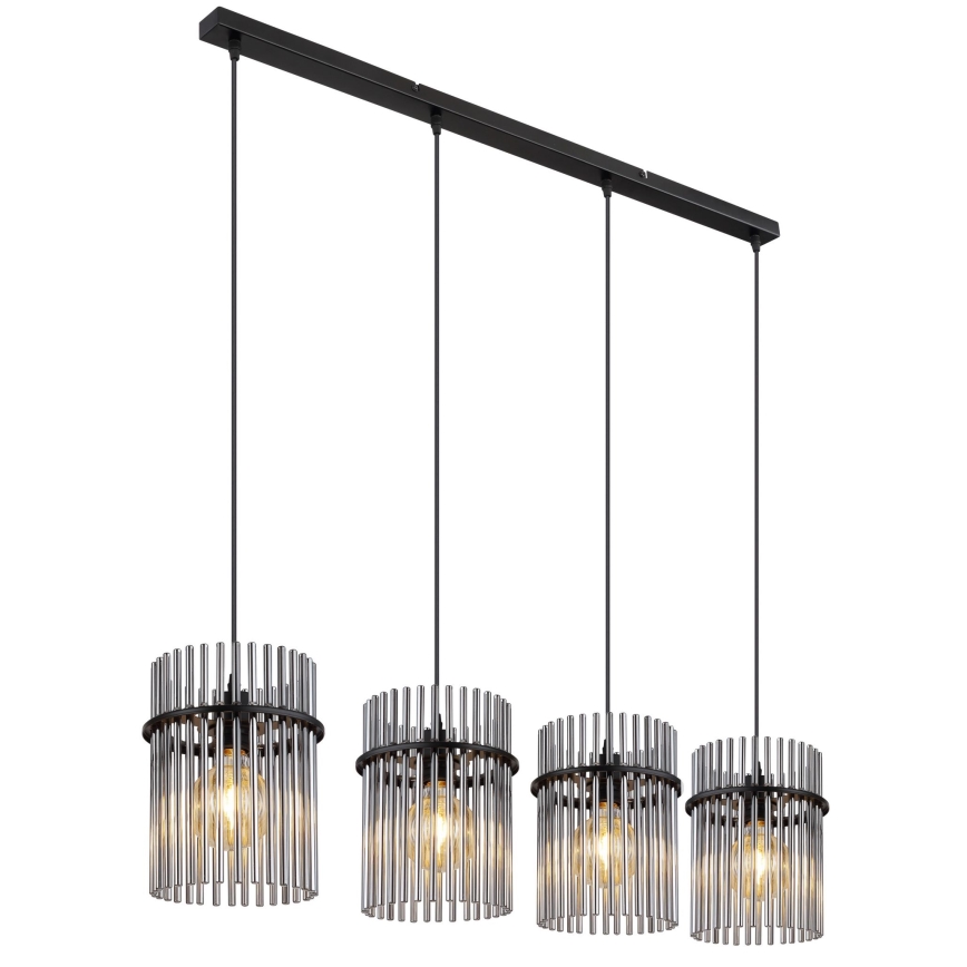 Globo - Пендел 4xE27/60W/230V черен