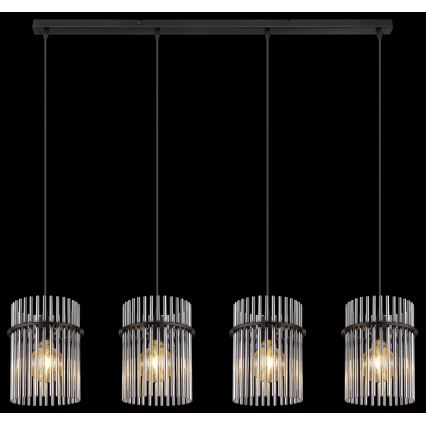 Globo - Пендел 4xE27/60W/230V черен