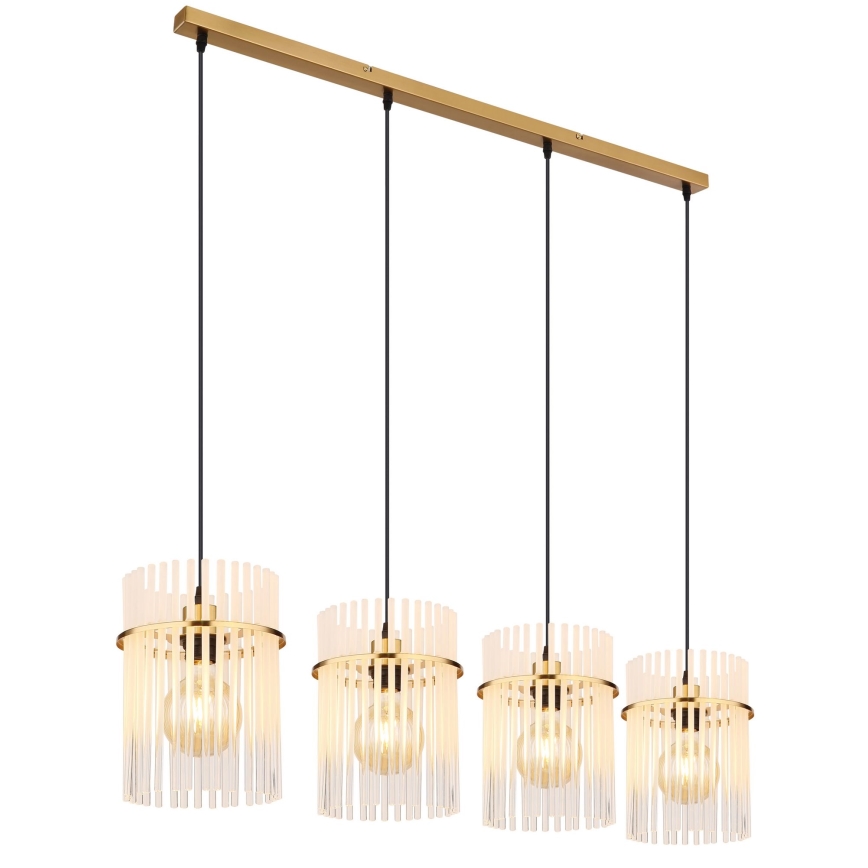 Globo - Пендел 4xE27/60W/230V златист