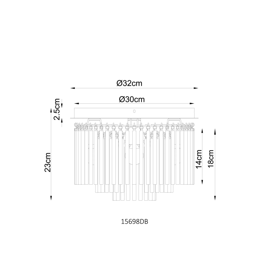 Globo - Таванно осветително тяло 5xE14/40W/230V, Ø 32 см