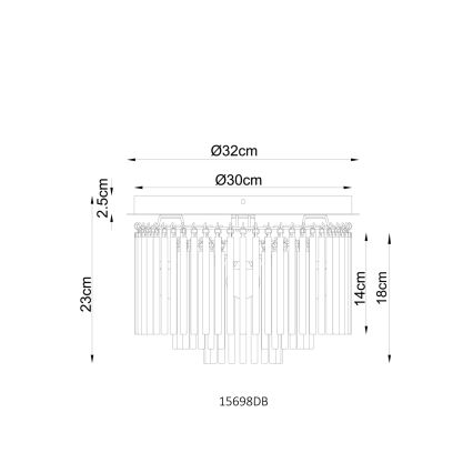 Globo - Таванно осветително тяло 5xE14/40W/230V, Ø 32 см